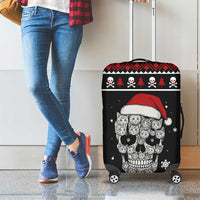 Cat Skull Santa Christmas Luggage Cover Xmas Holiday Patterns - Wonder Print Shop
