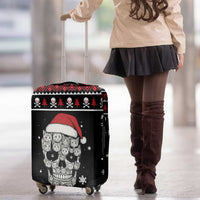 Cat Skull Santa Christmas Luggage Cover Xmas Holiday Patterns - Wonder Print Shop