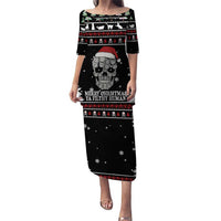 Cat Skull Santa Christmas Puletasi Xmas Holiday Patterns - Wonder Print Shop