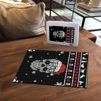Cat Skull Santa Christmas Puzzle Xmas Holiday Patterns - Wonder Print Shop