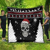 Cat Skull Santa Christmas Quilt Xmas Holiday Patterns - Wonder Print Shop
