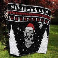 Cat Skull Santa Christmas Quilt Xmas Holiday Patterns - Wonder Print Shop