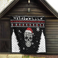 Cat Skull Santa Christmas Quilt Xmas Holiday Patterns - Wonder Print Shop