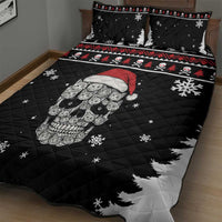 Cat Skull Santa Christmas Quilt Bed Set Xmas Holiday Patterns - Wonder Print Shop