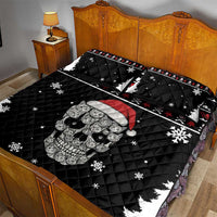 Cat Skull Santa Christmas Quilt Bed Set Xmas Holiday Patterns - Wonder Print Shop