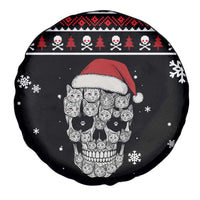 Cat Skull Santa Christmas Spare Tire Cover Xmas Holiday Patterns - Wonder Print Shop