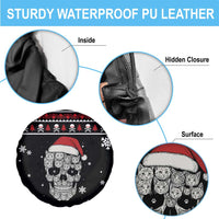 Cat Skull Santa Christmas Spare Tire Cover Xmas Holiday Patterns - Wonder Print Shop