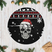 Cat Skull Santa Christmas Tree Skirt Xmas Holiday Patterns - Wonder Print Shop