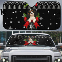Cavalier King Charles Spaniel Xmas Ball Christmas Auto Sun Shade Xmas Holiday Patterns - Wonder Print Shop