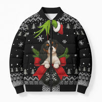 Cavalier King Charles Spaniel Xmas Ball Christmas Bomber Puffer Jacket Xmas Holiday Patterns - Wonder Print Shop