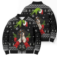 Cavalier King Charles Spaniel Xmas Ball Christmas Bomber Puffer Jacket Xmas Holiday Patterns - Wonder Print Shop