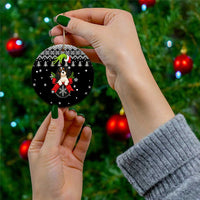 Cavalier King Charles Spaniel Xmas Ball Christmas Ceramic Ornament Xmas Holiday Patterns - Wonder Print Shop