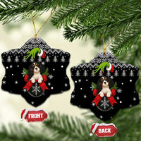 Cavalier King Charles Spaniel Xmas Ball Christmas Ceramic Ornament Xmas Holiday Patterns - Wonder Print Shop