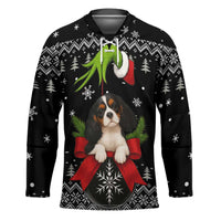 Cavalier King Charles Spaniel Xmas Ball Christmas Hockey Jersey Xmas Holiday Patterns - Wonder Print Shop