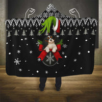 Cavalier King Charles Spaniel Xmas Ball Christmas Hooded Blanket Xmas Holiday Patterns - Wonder Print Shop