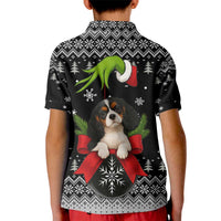 Cavalier King Charles Spaniel Xmas Ball Christmas Kid Polo Shirt Xmas Holiday Patterns - Wonder Print Shop