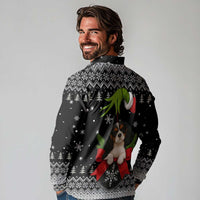 Cavalier King Charles Spaniel Xmas Ball Christmas Long Sleeve Polo Shirt Xmas Holiday Patterns - Wonder Print Shop