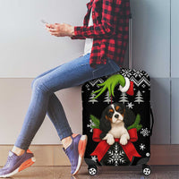 Cavalier King Charles Spaniel Xmas Ball Christmas Luggage Cover Xmas Holiday Patterns - Wonder Print Shop