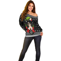 Cavalier King Charles Spaniel Xmas Ball Christmas Off Shoulder Sweater Xmas Holiday Patterns - Wonder Print Shop
