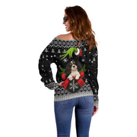 Cavalier King Charles Spaniel Xmas Ball Christmas Off Shoulder Sweater Xmas Holiday Patterns - Wonder Print Shop