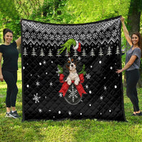 Cavalier King Charles Spaniel Xmas Ball Christmas Quilt Xmas Holiday Patterns - Wonder Print Shop