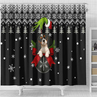 Cavalier King Charles Spaniel Xmas Ball Christmas Shower Curtain Xmas Holiday Patterns - Wonder Print Shop