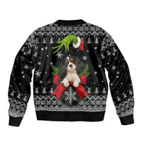 Cavalier King Charles Spaniel Xmas Ball Christmas Sleeve Zip Bomber Jacket Xmas Holiday Patterns - Wonder Print Shop
