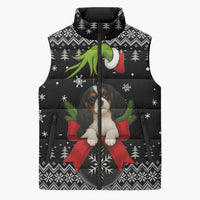 Cavalier King Charles Spaniel Xmas Ball Christmas Sleeveless Puffer Jacket Xmas Holiday Patterns - Wonder Print Shop