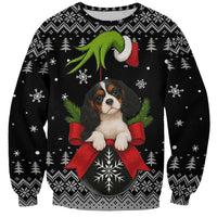 Cavalier King Charles Spaniel Xmas Ball Christmas Sweatshirt Xmas Holiday Patterns - Wonder Print Shop