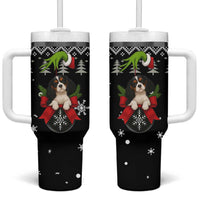 Cavalier King Charles Spaniel Xmas Ball Christmas Tumbler With Handle Xmas Holiday Patterns - Wonder Print Shop