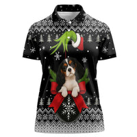 Cavalier King Charles Spaniel Xmas Ball Christmas Women Polo Shirt Xmas Holiday Patterns - Wonder Print Shop