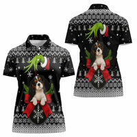 Cavalier King Charles Spaniel Xmas Ball Christmas Women Polo Shirt Xmas Holiday Patterns - Wonder Print Shop
