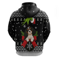 Cavalier King Charles Spaniel Xmas Ball Christmas Zip Hoodie Xmas Holiday Patterns - Wonder Print Shop