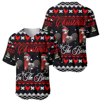 Chicken Farm Christmas Baseball Jersey Xmas Holiday Patterns - Wonder Print Shop
