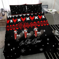 Chicken Farm Christmas Bedding Set Xmas Holiday Patterns - Wonder Print Shop