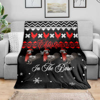 Chicken Farm Christmas Blanket Xmas Holiday Patterns - Wonder Print Shop