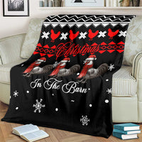 Chicken Farm Christmas Blanket Xmas Holiday Patterns - Wonder Print Shop