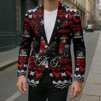 Chicken Farm Christmas Blazer Xmas Holiday Patterns - Wonder Print Shop