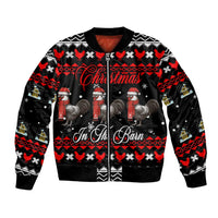 Chicken Farm Christmas Bomber Jacket Xmas Holiday Patterns - Wonder Print Shop