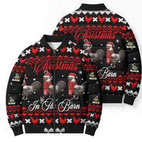 Chicken Farm Christmas Bomber Puffer Jacket Xmas Holiday Patterns - Wonder Print Shop