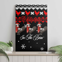 Chicken Farm Christmas Canvas Wall Art Xmas Holiday Patterns - Wonder Print Shop