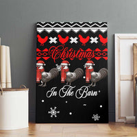 Chicken Farm Christmas Canvas Wall Art Xmas Holiday Patterns - Wonder Print Shop