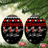 Chicken Farm Christmas Ceramic Ornament Xmas Holiday Patterns - Wonder Print Shop
