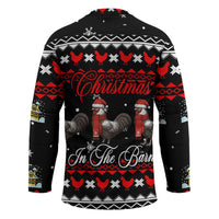 Chicken Farm Christmas Hockey Jersey Xmas Holiday Patterns - Wonder Print Shop