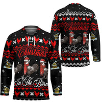 Chicken Farm Christmas Hockey Jersey Xmas Holiday Patterns - Wonder Print Shop