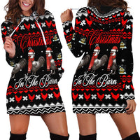 Chicken Farm Christmas Hoodie Dress Xmas Holiday Patterns - Wonder Print Shop