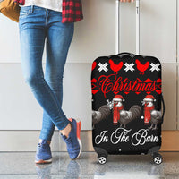 Chicken Farm Christmas Luggage Cover Xmas Holiday Patterns - Wonder Print Shop