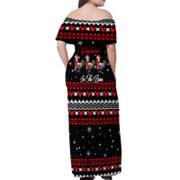 Chicken Farm Christmas Off Shoulder Maxi Dress Xmas Holiday Patterns - Wonder Print Shop