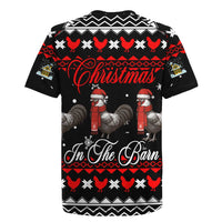 Chicken Farm Christmas Rugby Jersey Xmas Holiday Patterns - Wonder Print Shop