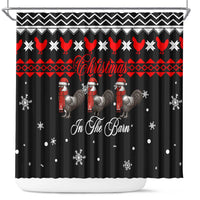 Chicken Farm Christmas Shower Curtain Xmas Holiday Patterns - Wonder Print Shop